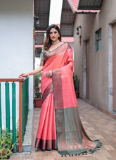 Red Colour Saree Looking Lovely